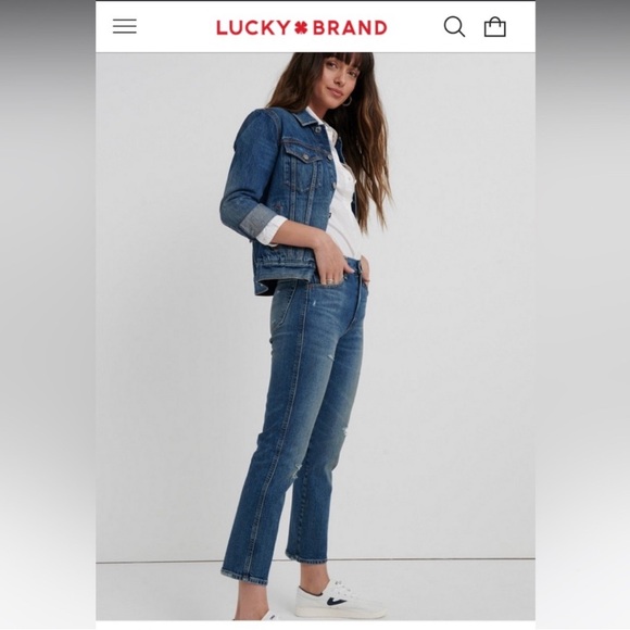Lucky Jeans// straight cut crop jeans- size 30 - Picture 7 of 8